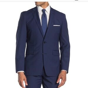 Vince Camuto Slim Blue Sports Coat 42R 100% wool
